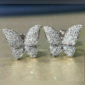 Silver Butterfly Earrings